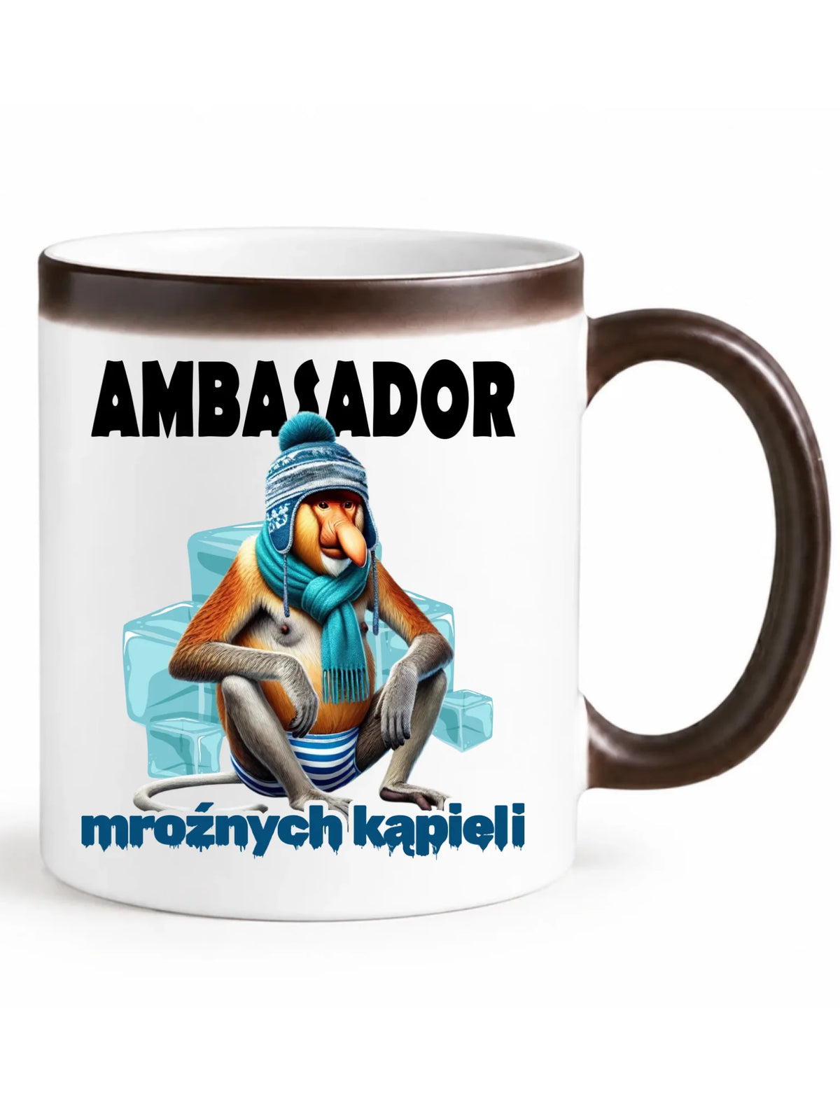 Kubek magiczny - prezent dla morsa - Janusz Nosacz Mors - Ambasador mroźnych kąpieli HM03