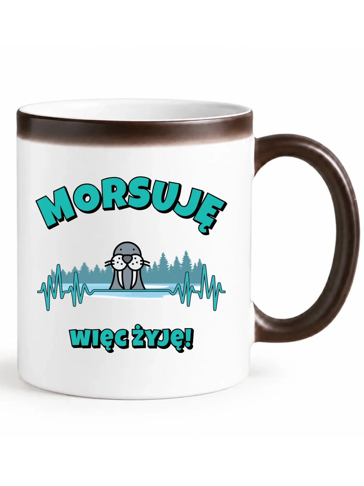 Kubek magiczny - prezent dla morsa - Morsuję więc żyję - Mors HM02