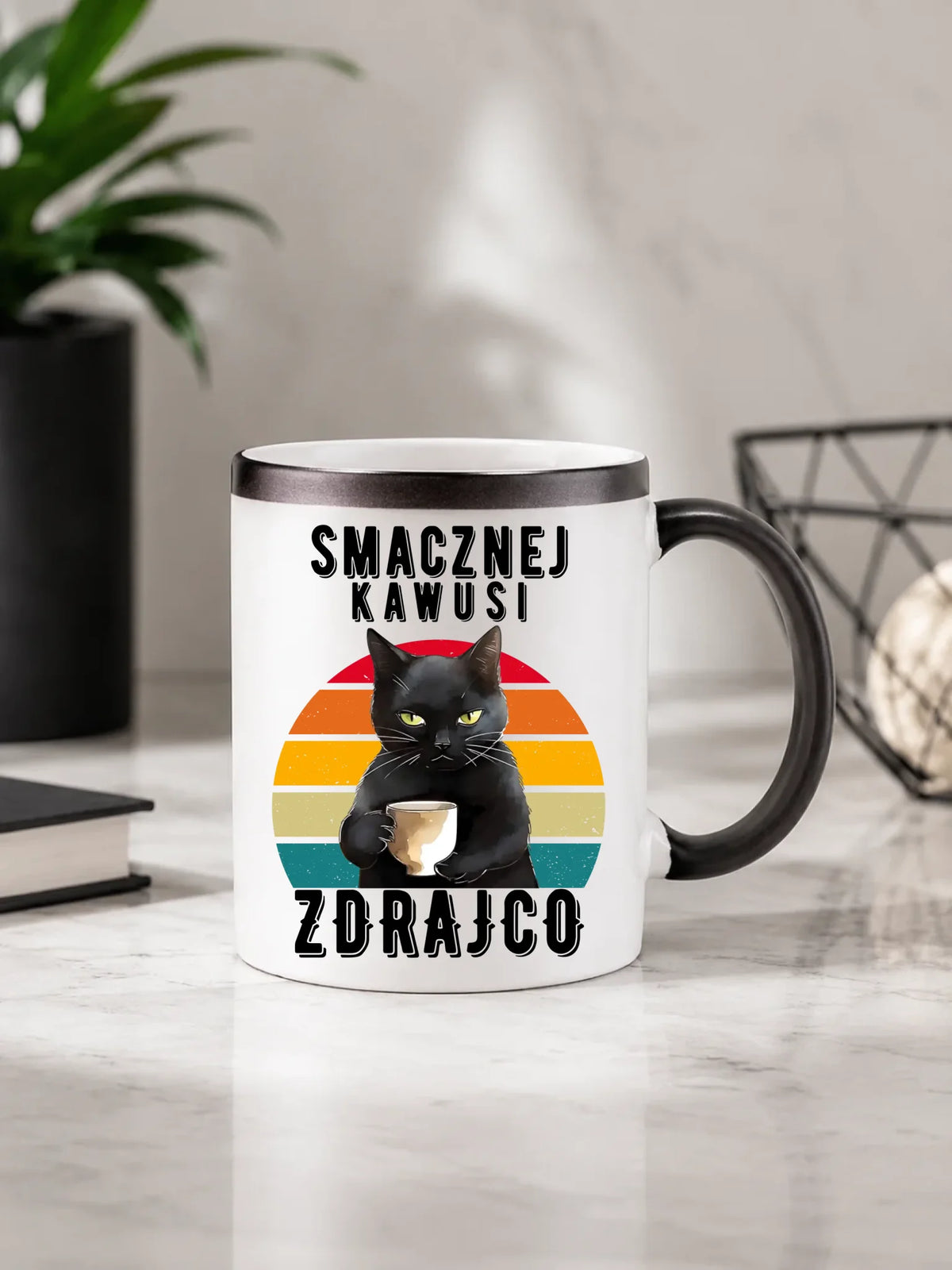 Kubek magiczny na odejście z pracy - Smacznej kawusi zdrajco OP03