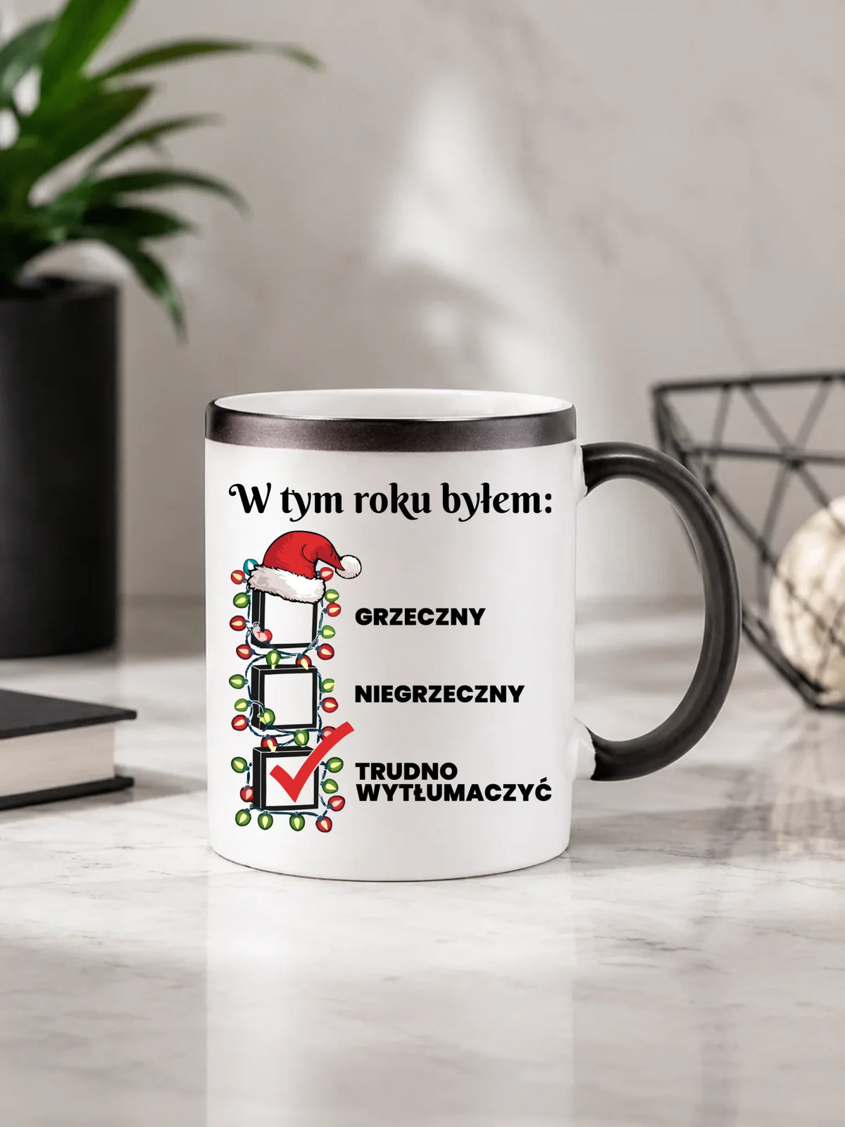 Kubek magiczny świąteczny dla niego - Trudno wytłumaczyć BN134