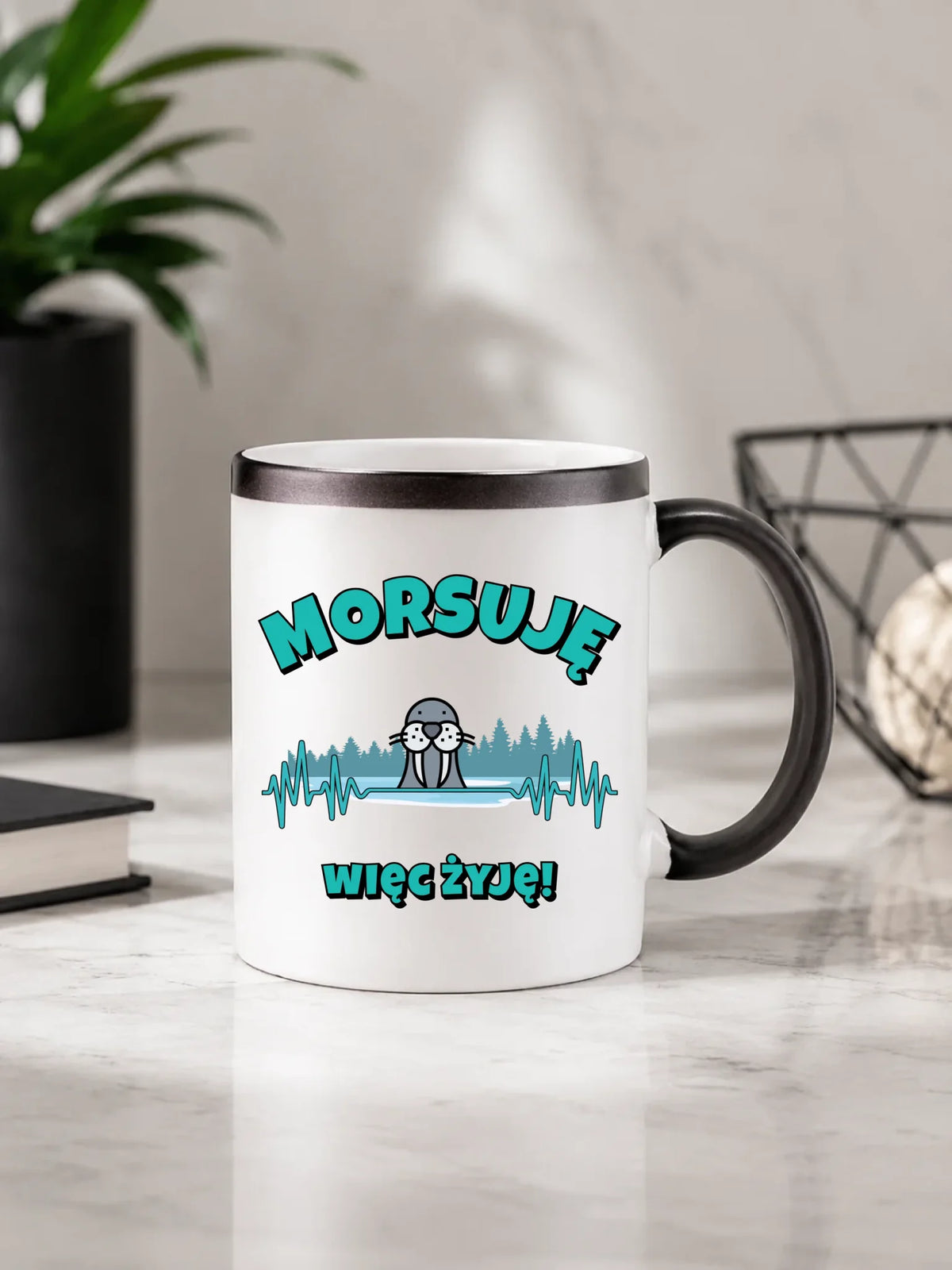 Kubek magiczny - prezent dla morsa - Morsuję więc żyję - Mors HM02