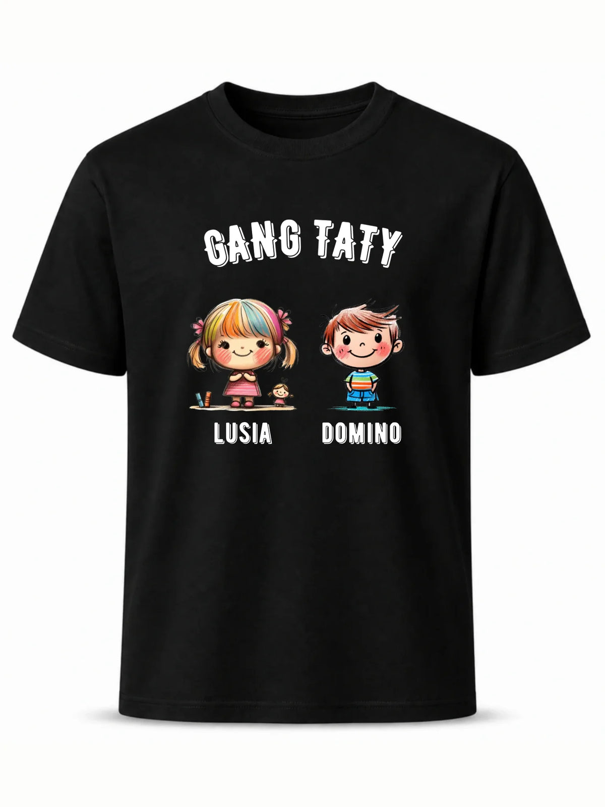 Koszulka dla taty z imionami dzieci - Gang taty - personalizowana DT09