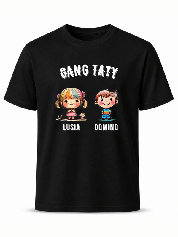 Koszulka dla taty z imionami dzieci - Gang taty - personalizowana DT09