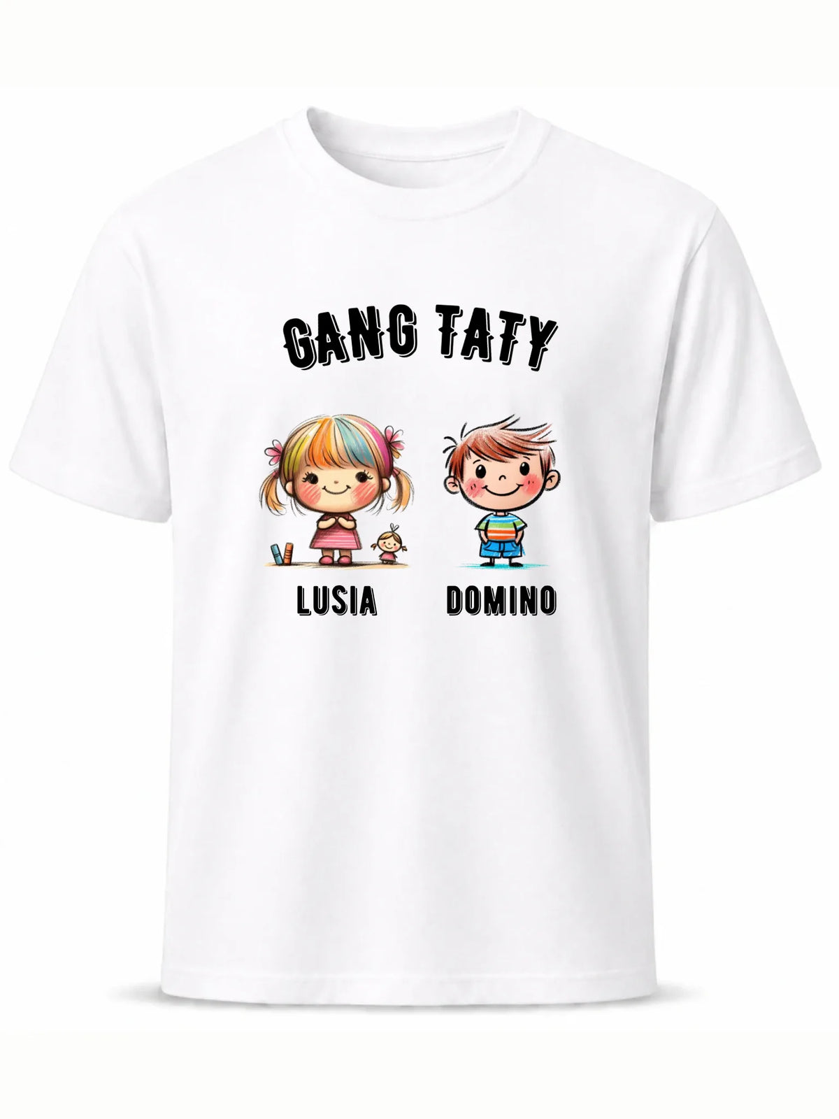 Koszulka dla taty z imionami dzieci - Gang taty - personalizowana DT09