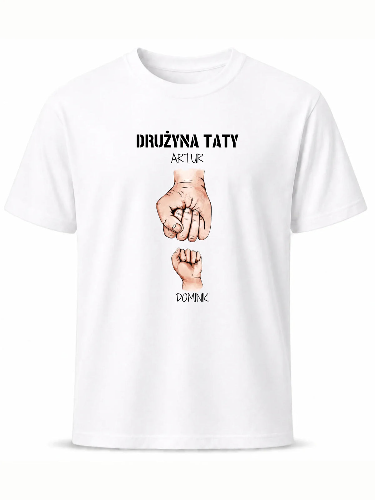 Koszulka dla taty - Drużyna taty 1-6 imion dzieci - personalizowana DT01