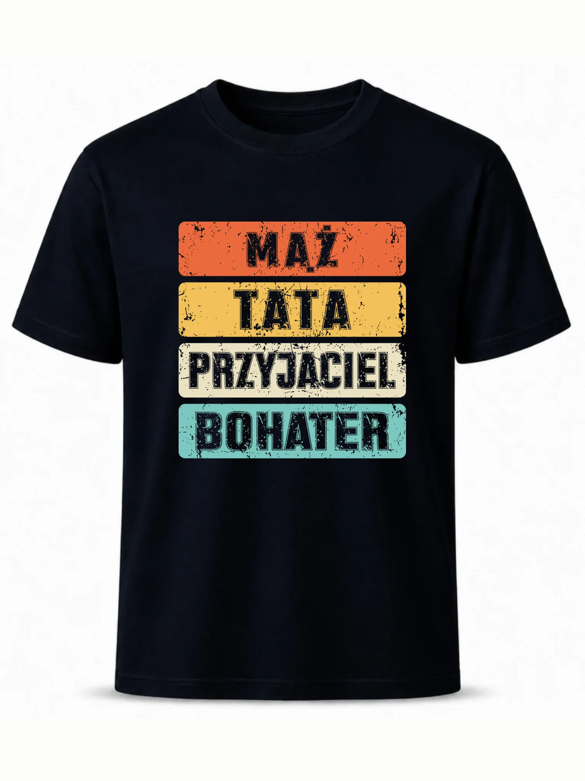 Koszulka dla taty - Mąż Tata Przyjaciel Bohater DT05