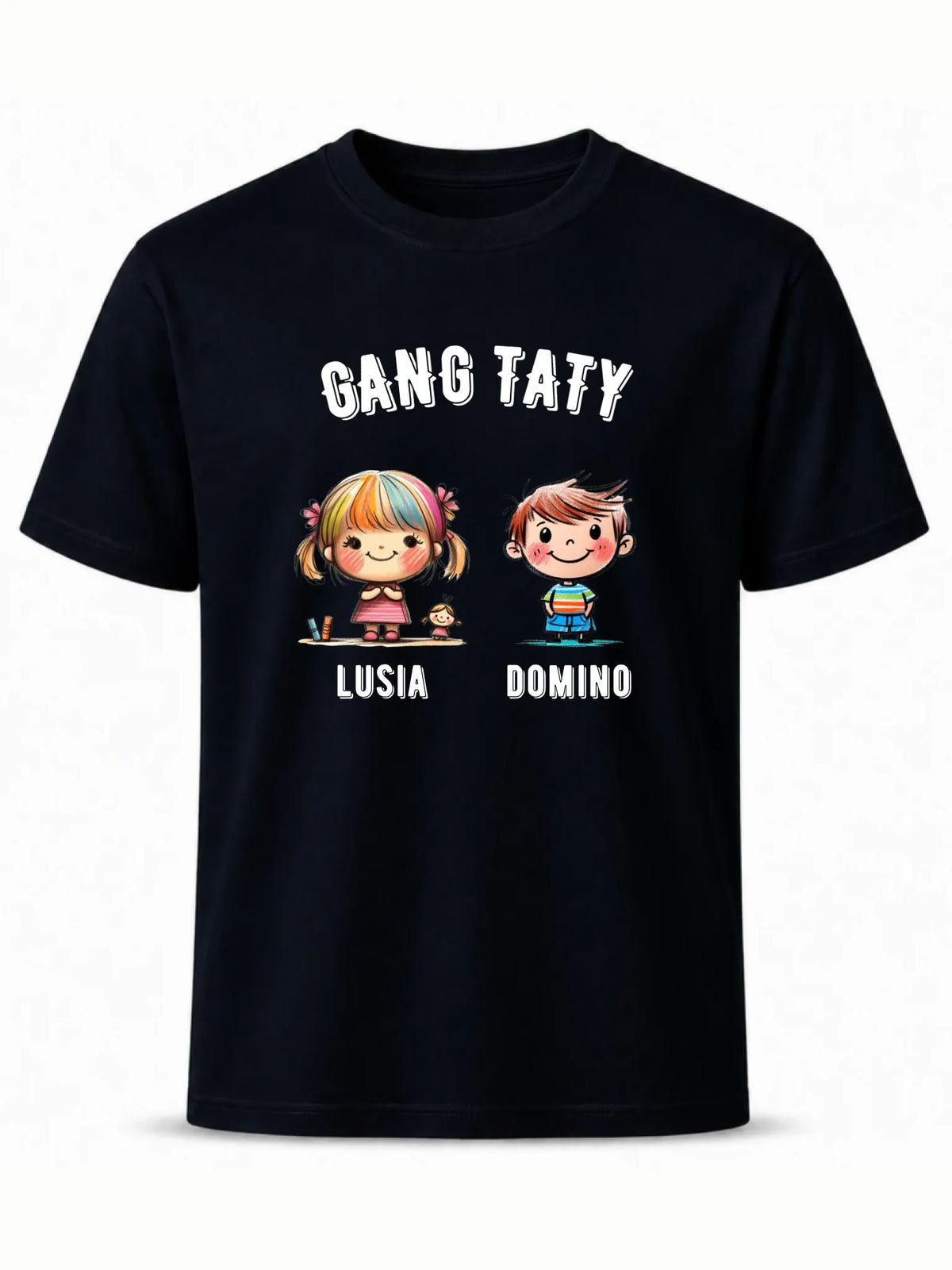 Koszulka dla taty z imionami dzieci - Gang taty - personalizowana DT09