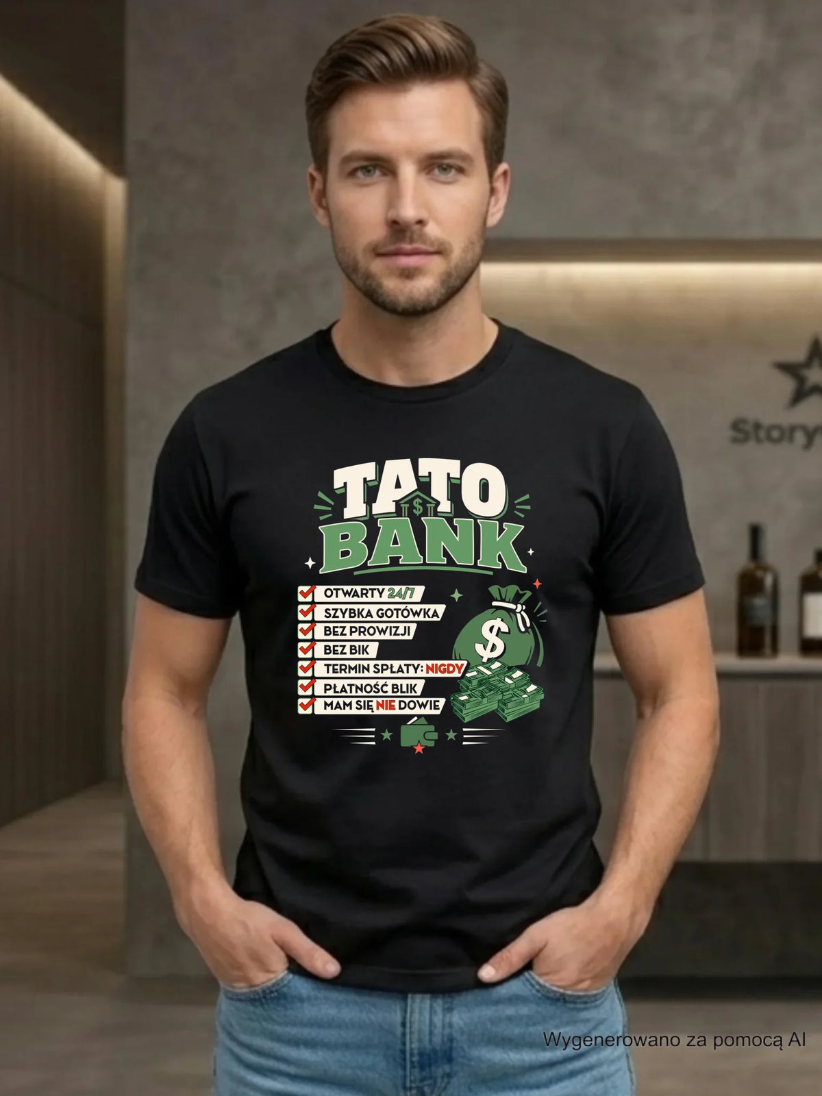 Koszulka dla taty - Tato Bank DT41