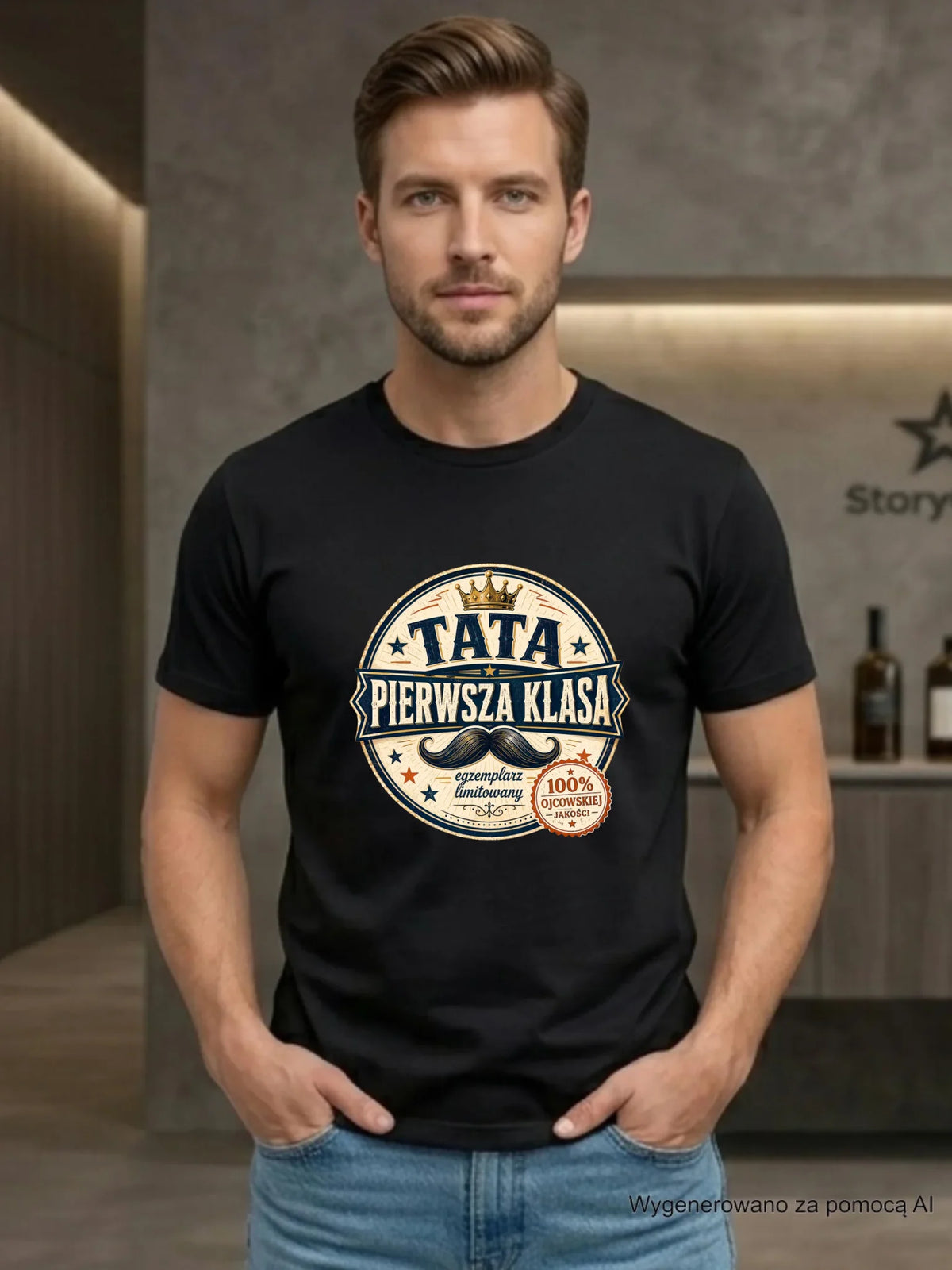 Koszulka dla taty - Tata pierwsza klasa DT16