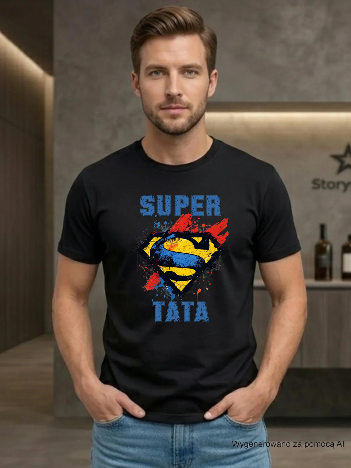 Koszulka dla taty - Super Tata superbohater DT07