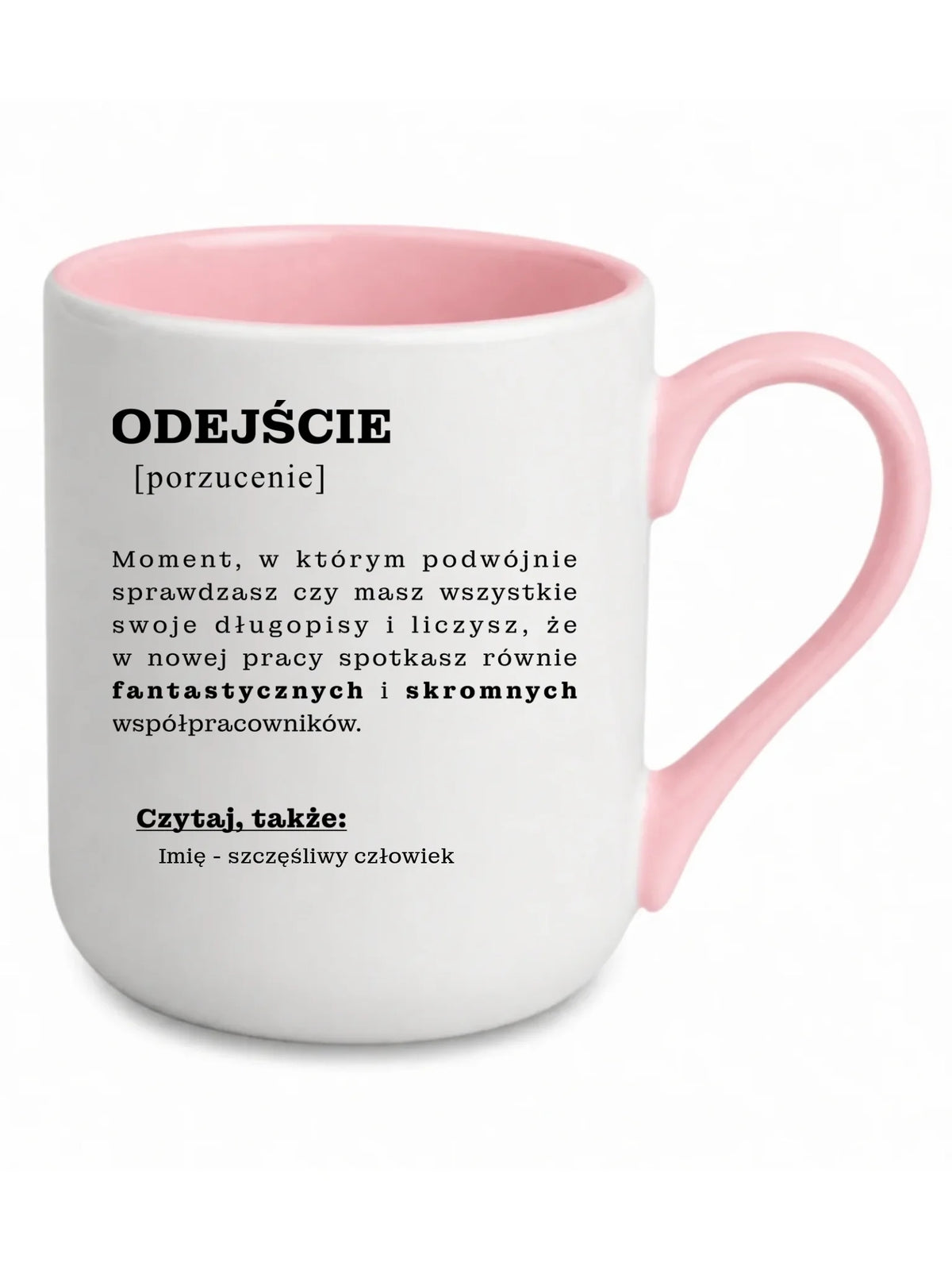 Kubek elegant - Odejście z pracy [porzucenie] - personalizowany