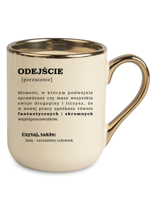 Kubek elegant - Odejście z pracy [porzucenie] - personalizowany