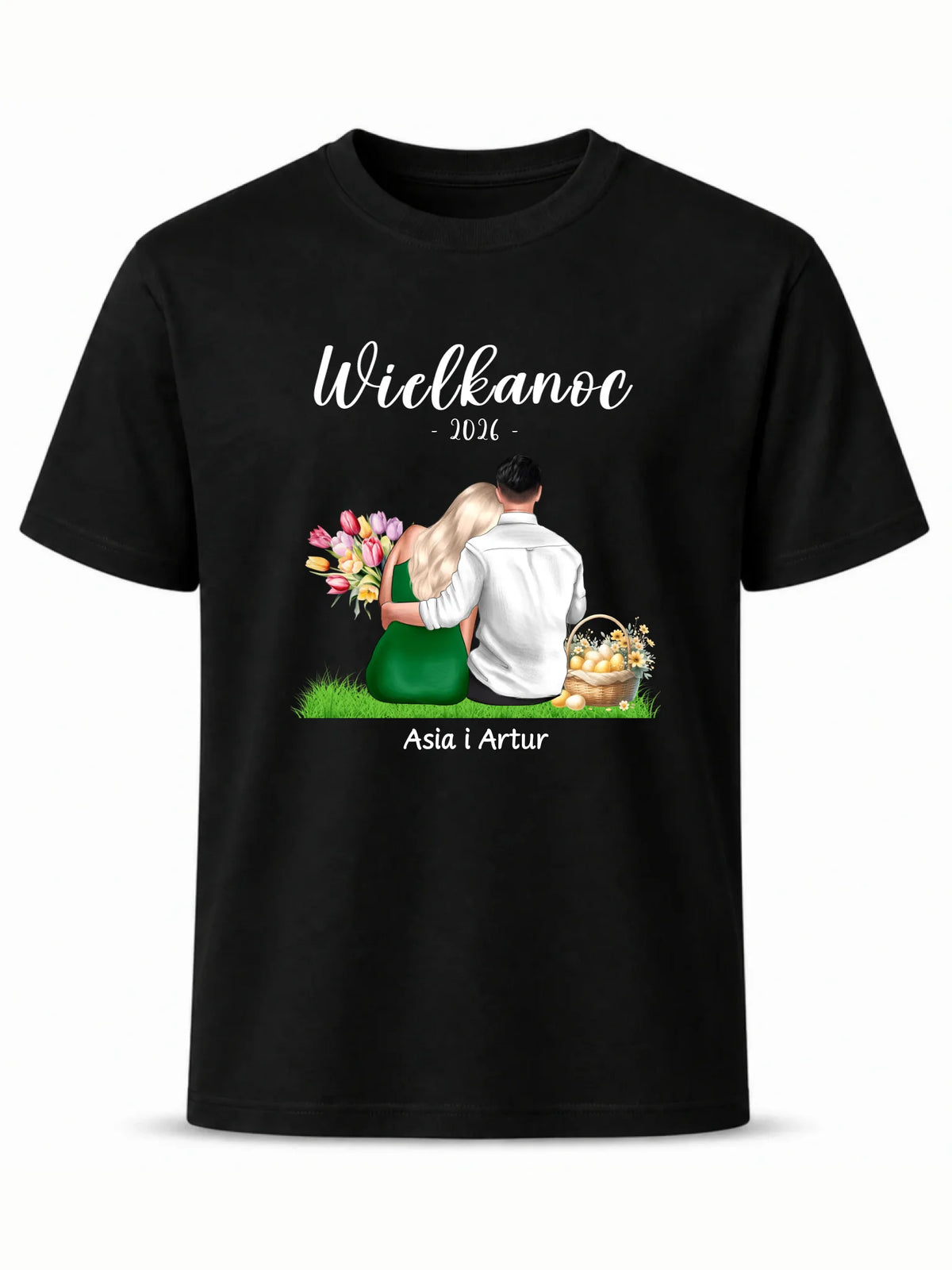 Koszulka męska na Wielkanoc dla par - personalizowana WN36