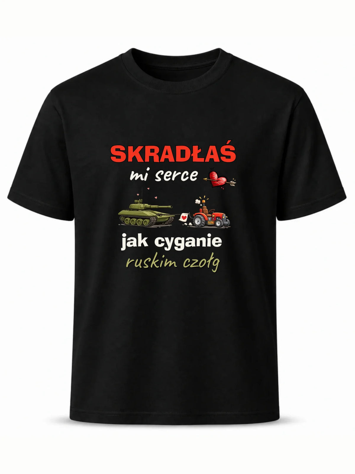 Koszulka męska - Skradłaś mi serce jak cyganie ruskim czołg W76