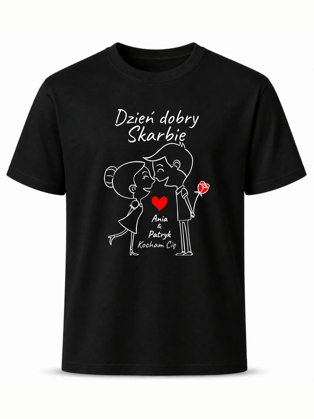 Koszulka męska dla par - Dzień dobry Skarbie - personalizowana W15