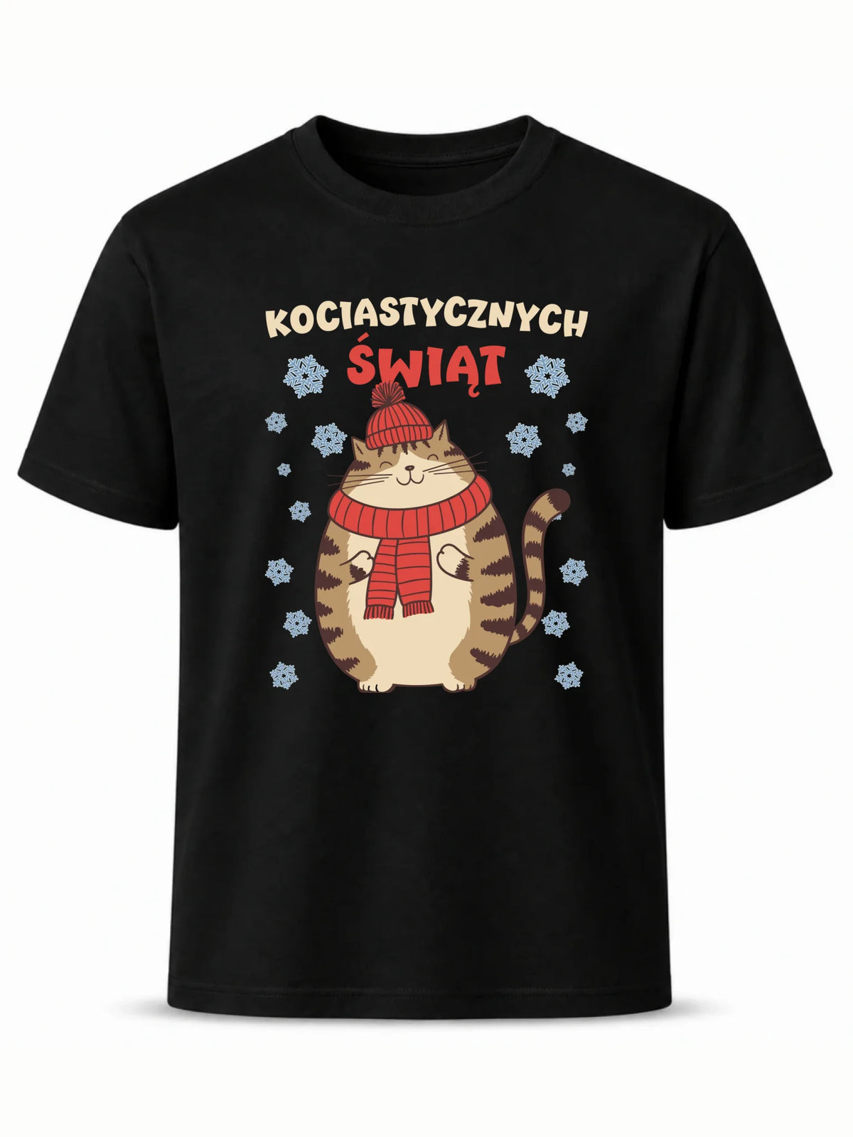 Koszulka męska świąteczna - prezent na święta - Kociastycznych świąt BN154