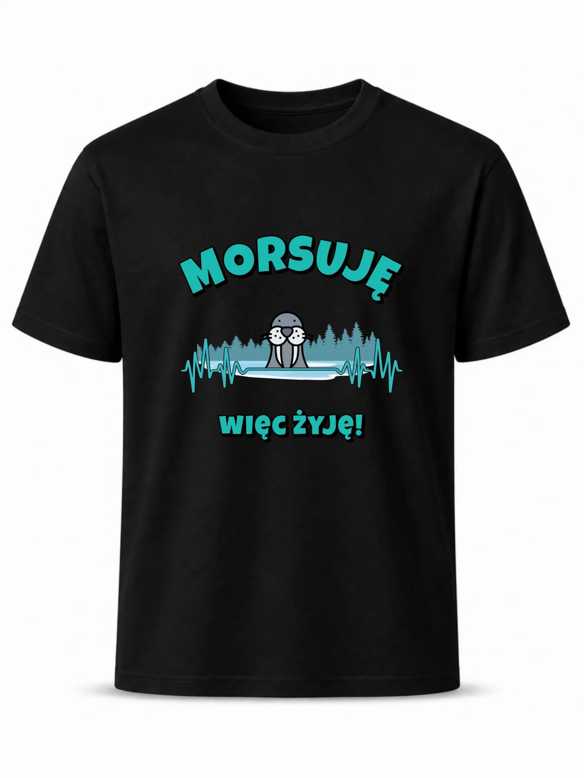 Koszulka męska - prezent dla morsa - Morsuję więc żyję - Mors HM02