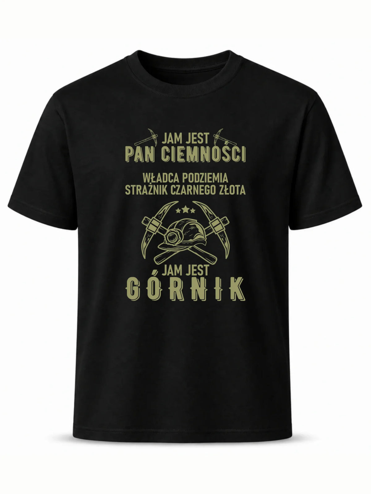 Koszulka męska - prezent dla górnika - Pan ciemności jam jest górnik G04