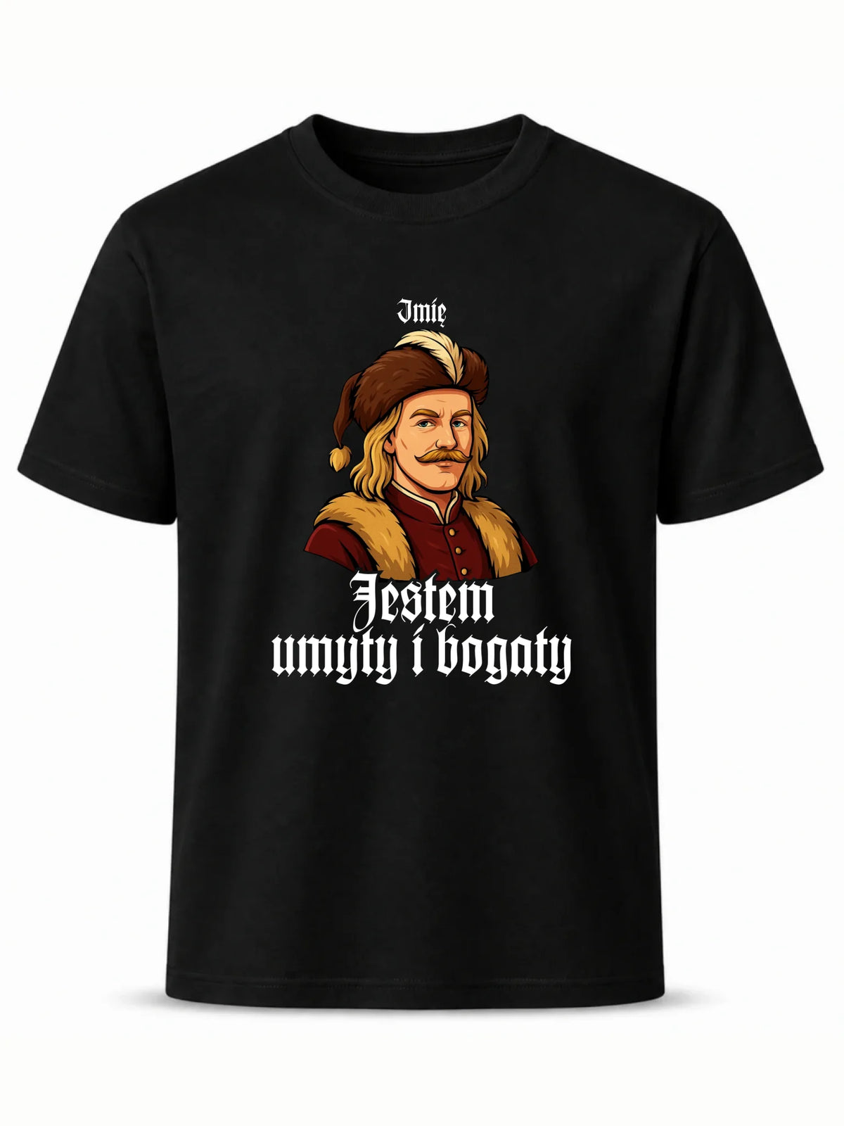 Koszulka męska - Jestem umyty i bogaty - dla fanów serialu 1670 - personalizowana H60