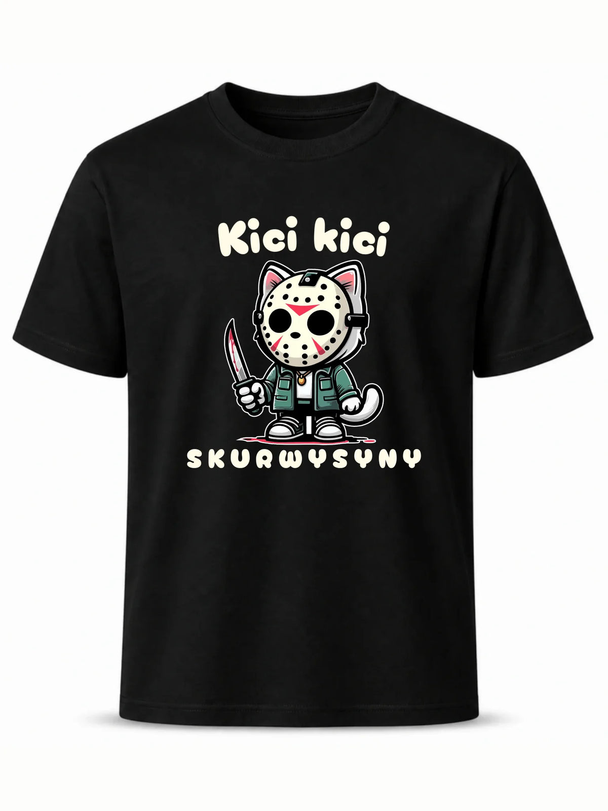 Koszulka męska na Halloween - Kici kici sk*rwysyny - bez cenzury HL28