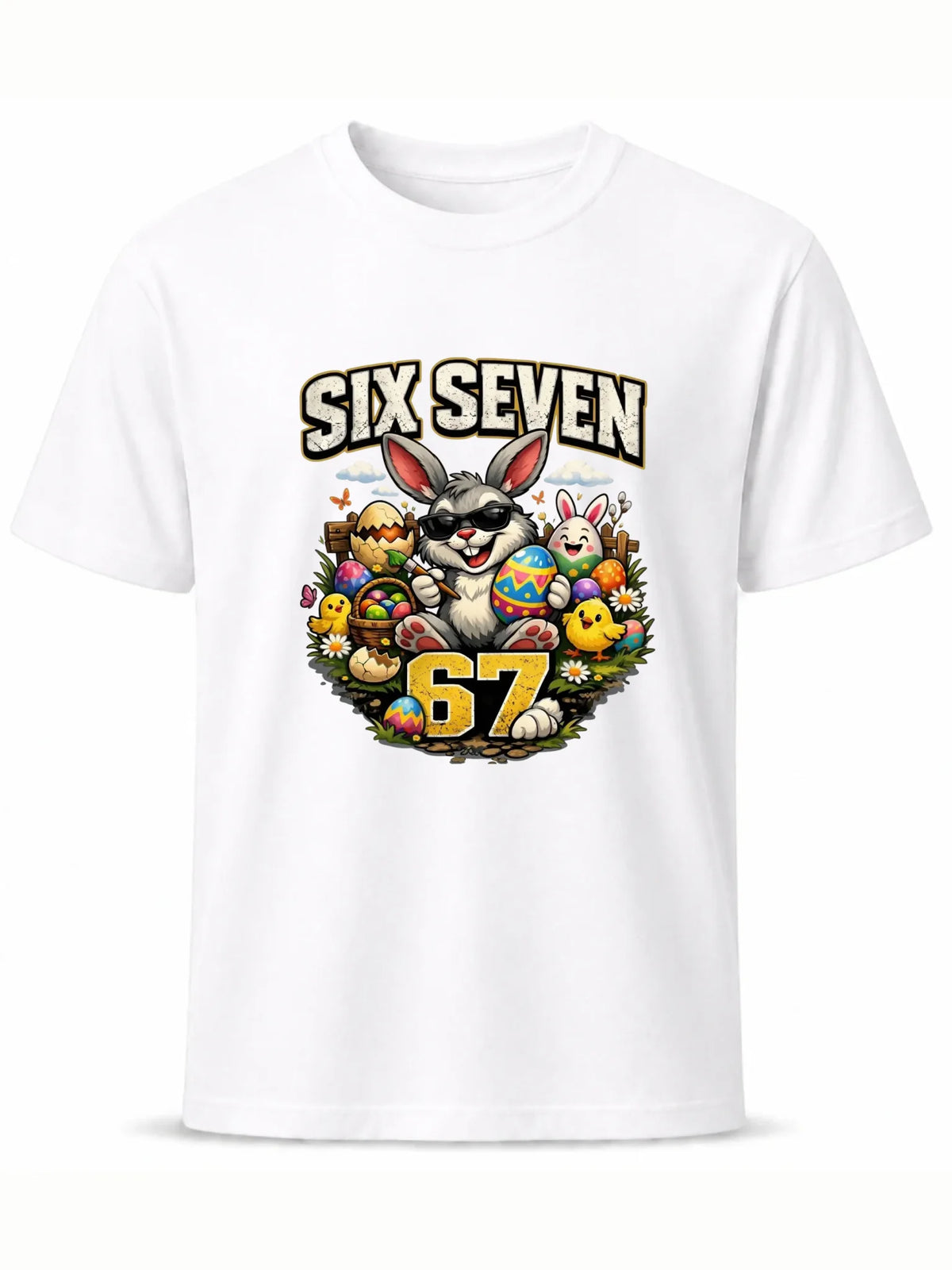 Koszulka męska wielkanocna - Zając Six Seven 67 WN10