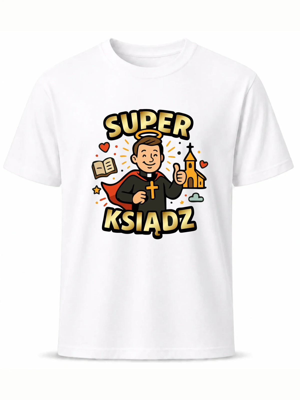 Koszulka męska dla księdza - Super Ksiądz N37