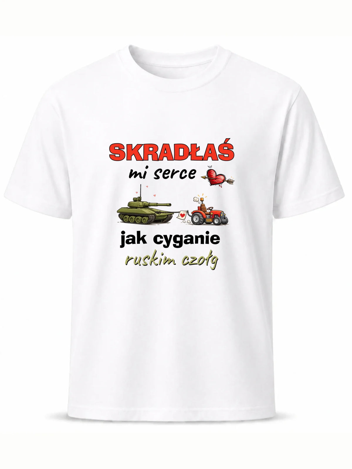 Koszulka męska - Skradłaś mi serce jak cyganie ruskim czołg W76