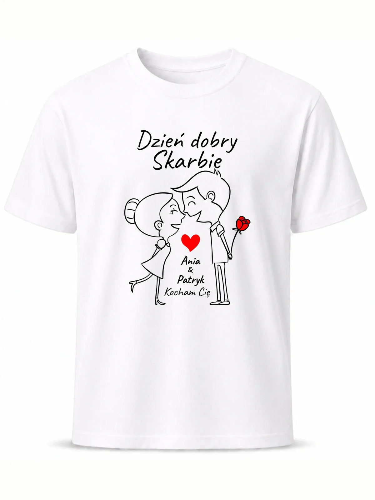 Koszulka męska dla par - Dzień dobry Skarbie - personalizowana W15