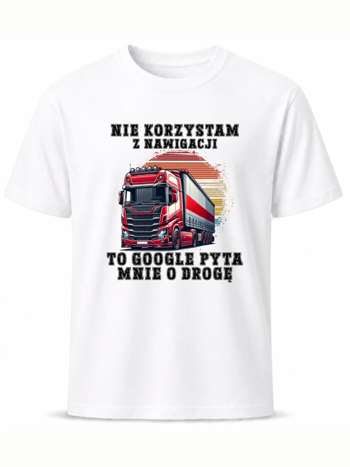 Koszulka męska - kierowca ciężarówki - Google pyta mnie o drogę ZKT10
