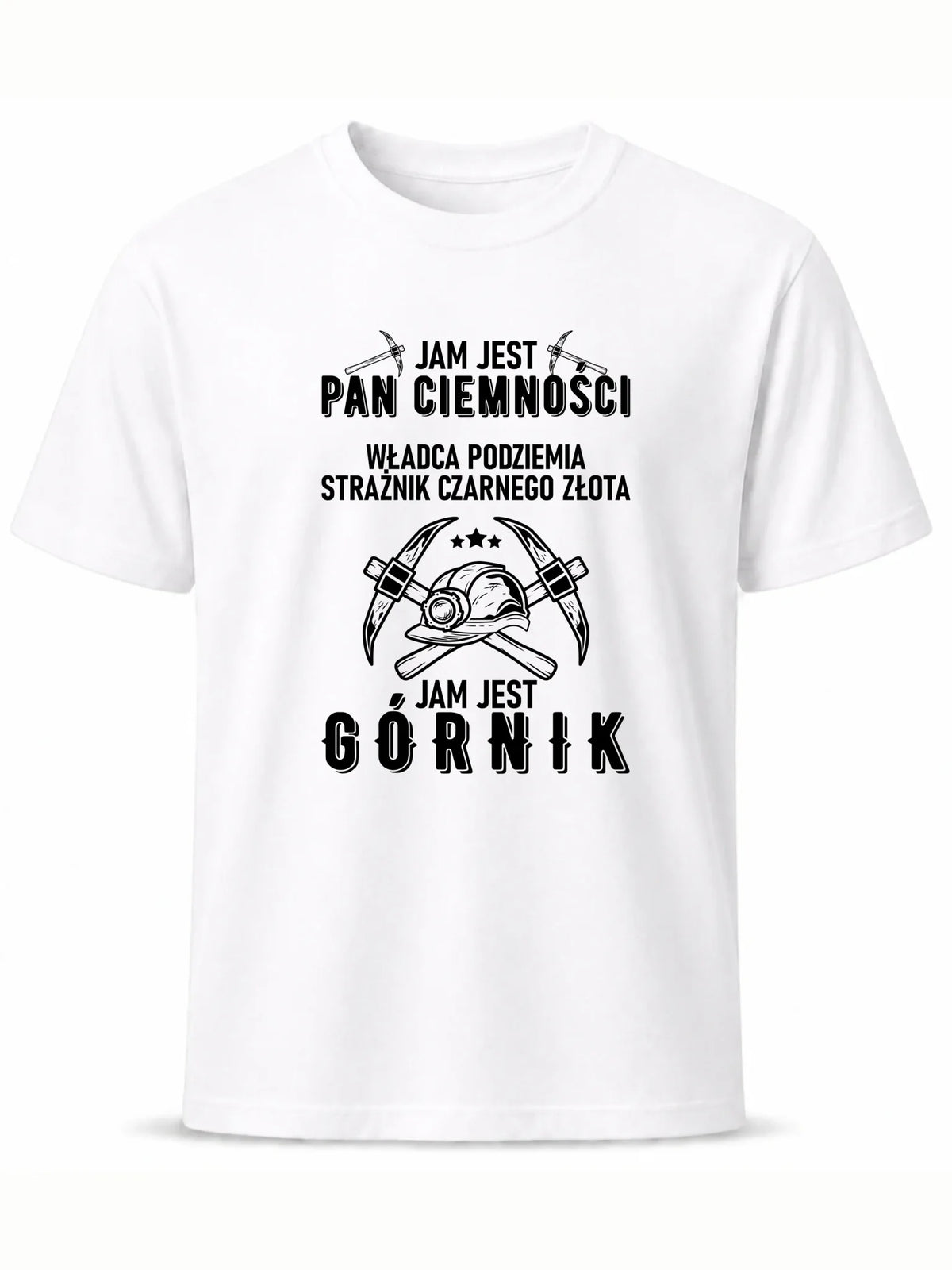 Koszulka męska - prezent dla górnika - Pan ciemności jam jest górnik G04