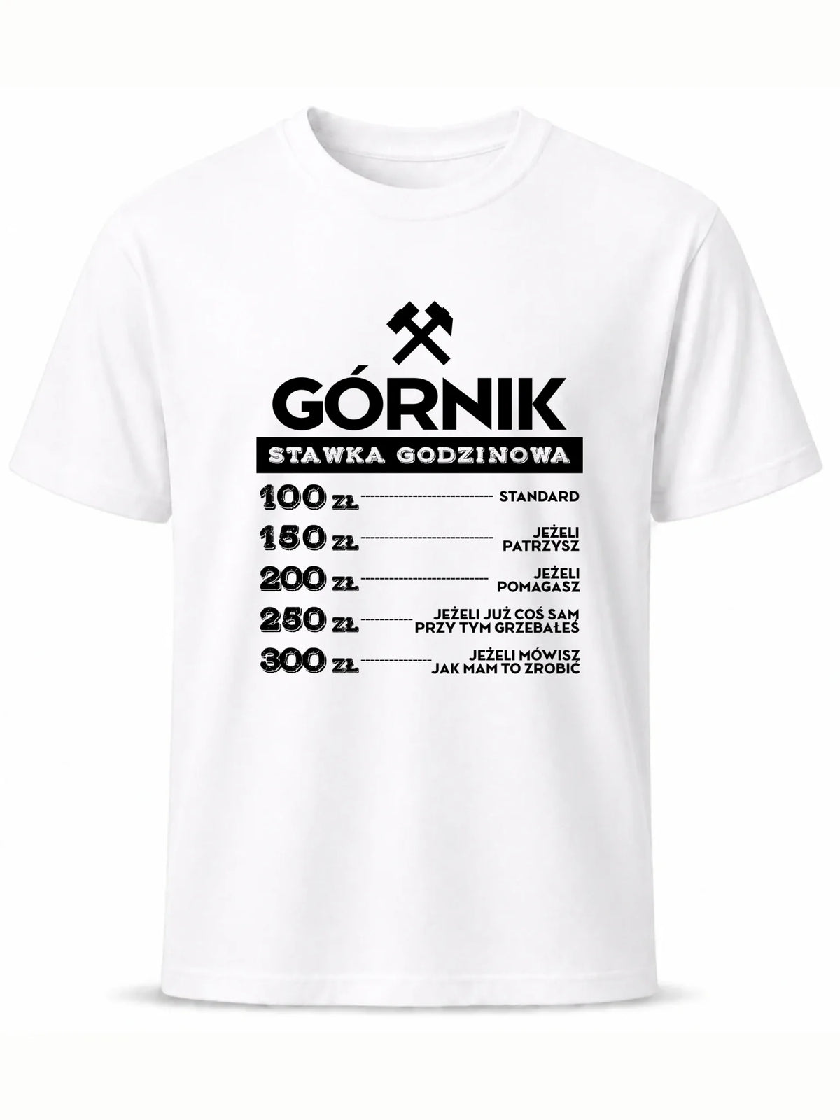 Koszulka męska - prezent dla górnika - Górnik stawka godzinowa G14
