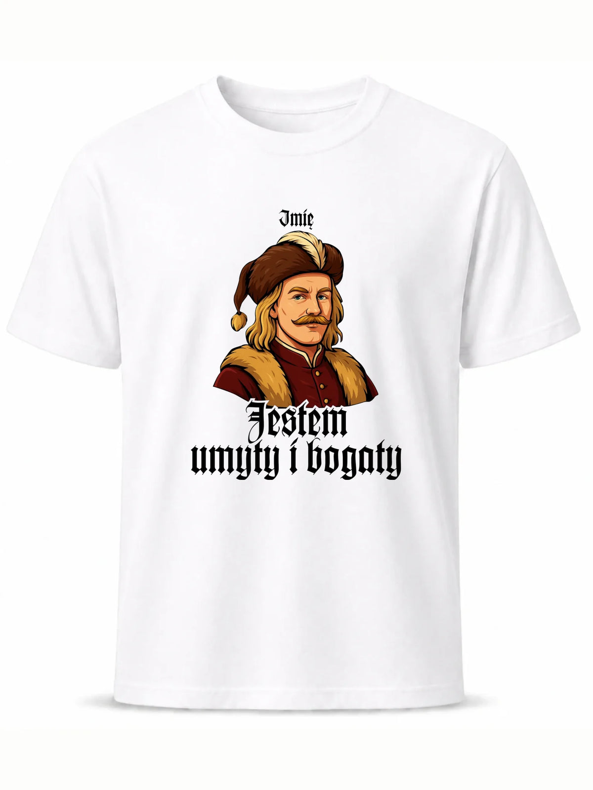 Koszulka męska - Jestem umyty i bogaty - dla fanów serialu 1670 - personalizowana H60