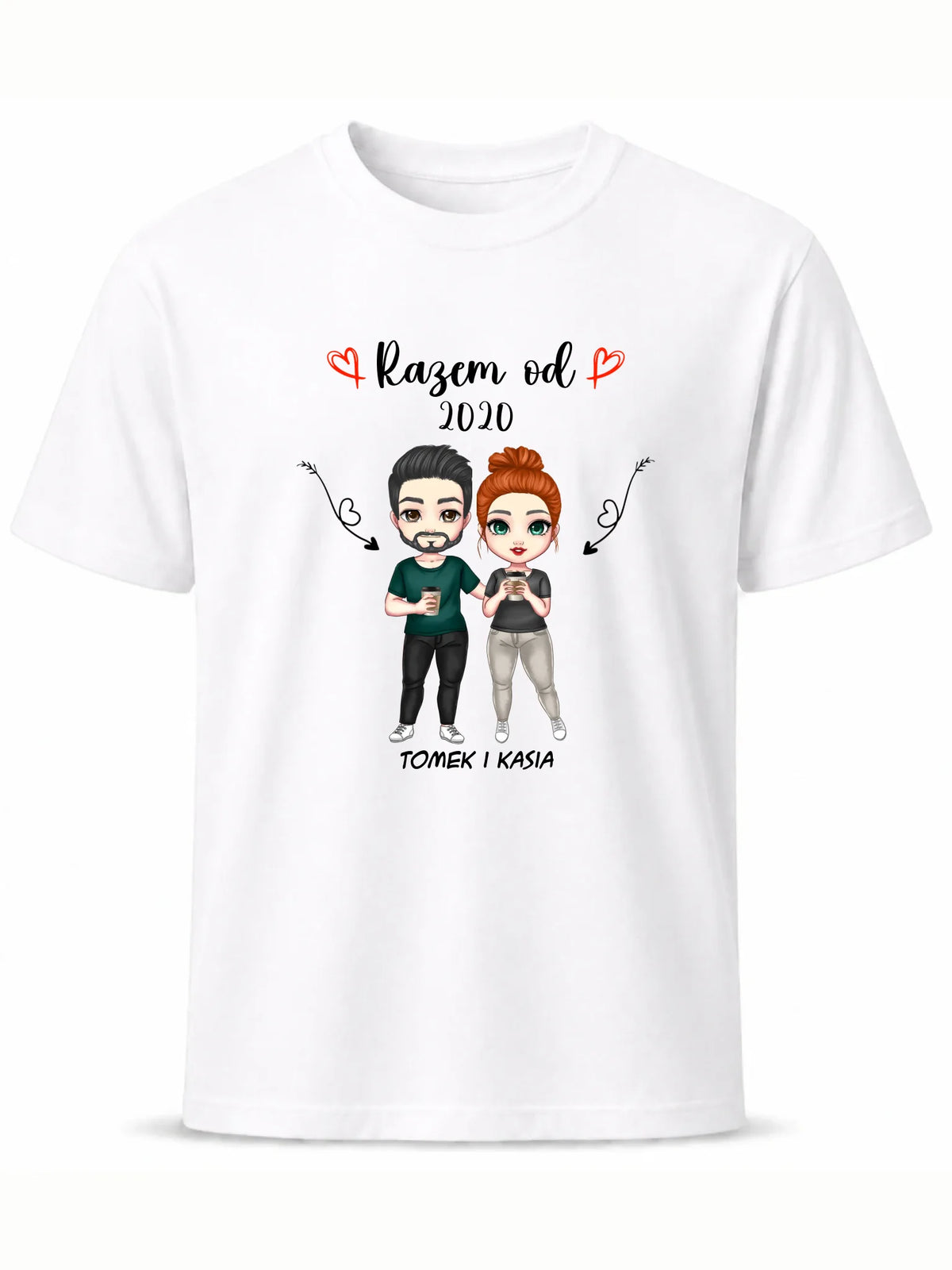 Koszulka męska - Para razem od - personalizowana W01