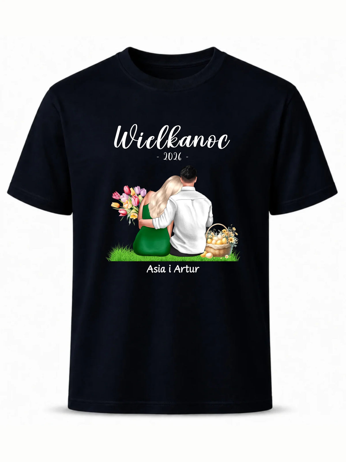 Koszulka męska na Wielkanoc dla par - personalizowana WN36