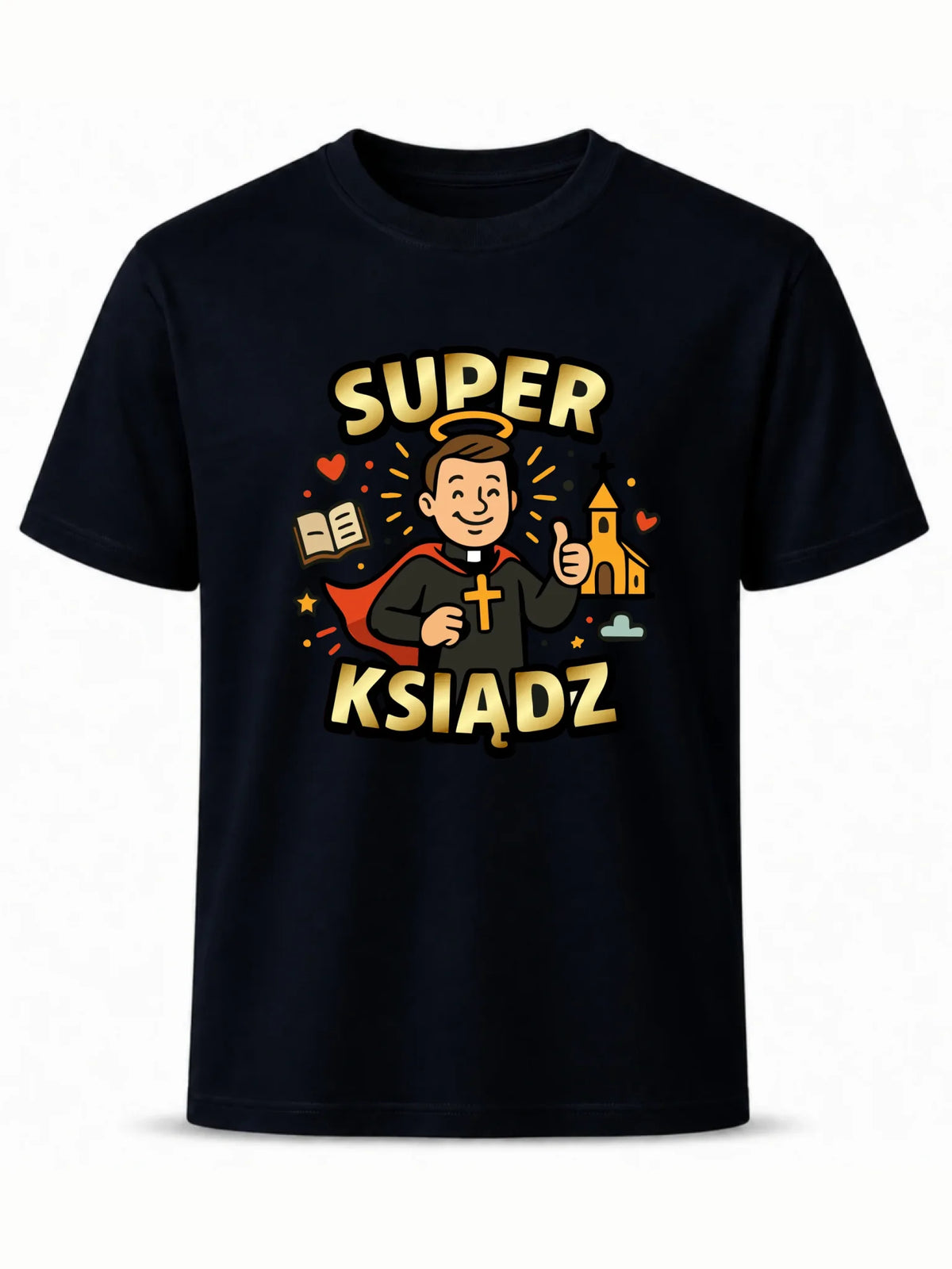 Koszulka męska dla księdza - Super Ksiądz N37