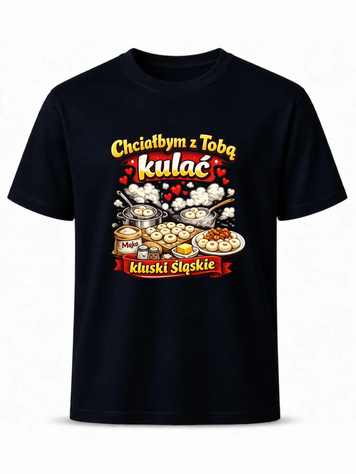 Koszulka męska - Chciałbym z Tobą kulać kluski śląskie W90