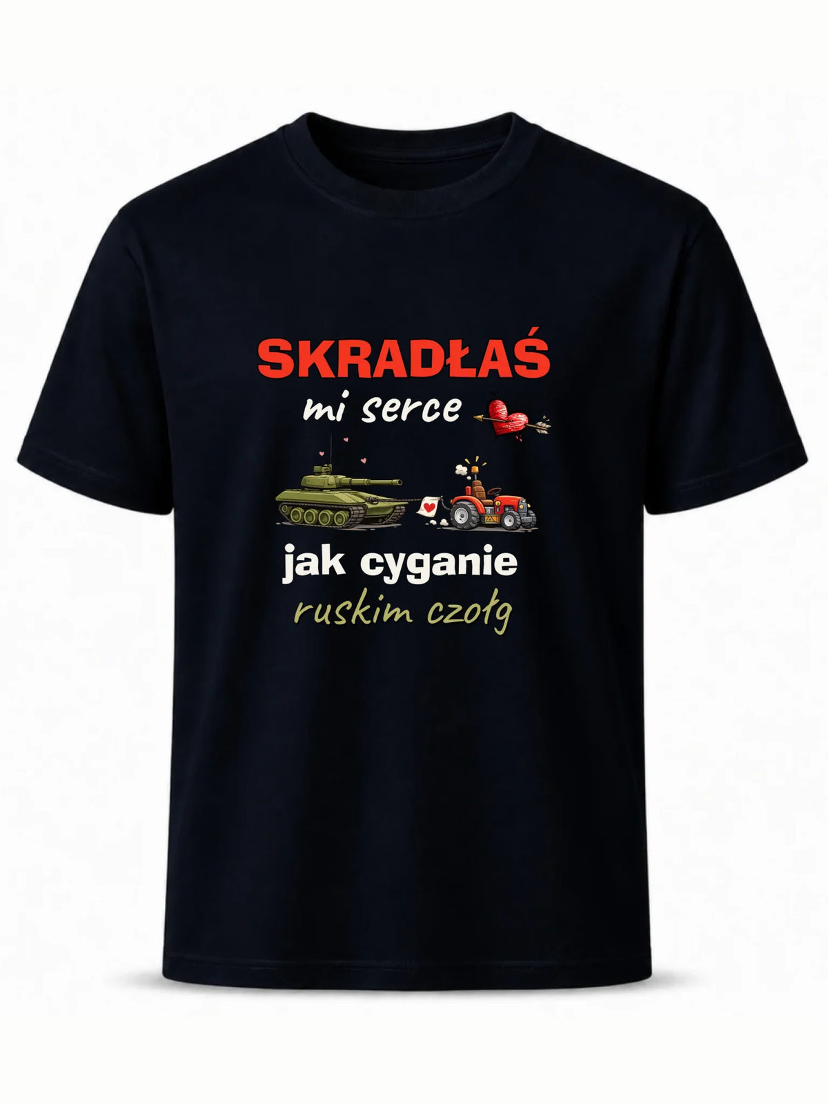 Koszulka męska - Skradłaś mi serce jak cyganie ruskim czołg W76