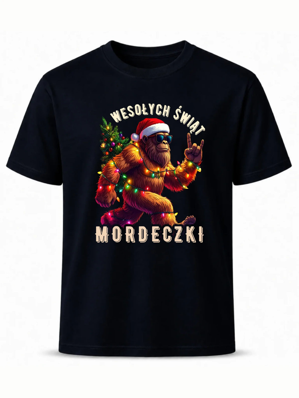 Koszulka męska świąteczna - prezent na święta - Yeti Wesołych Świąt mordeczki BN152