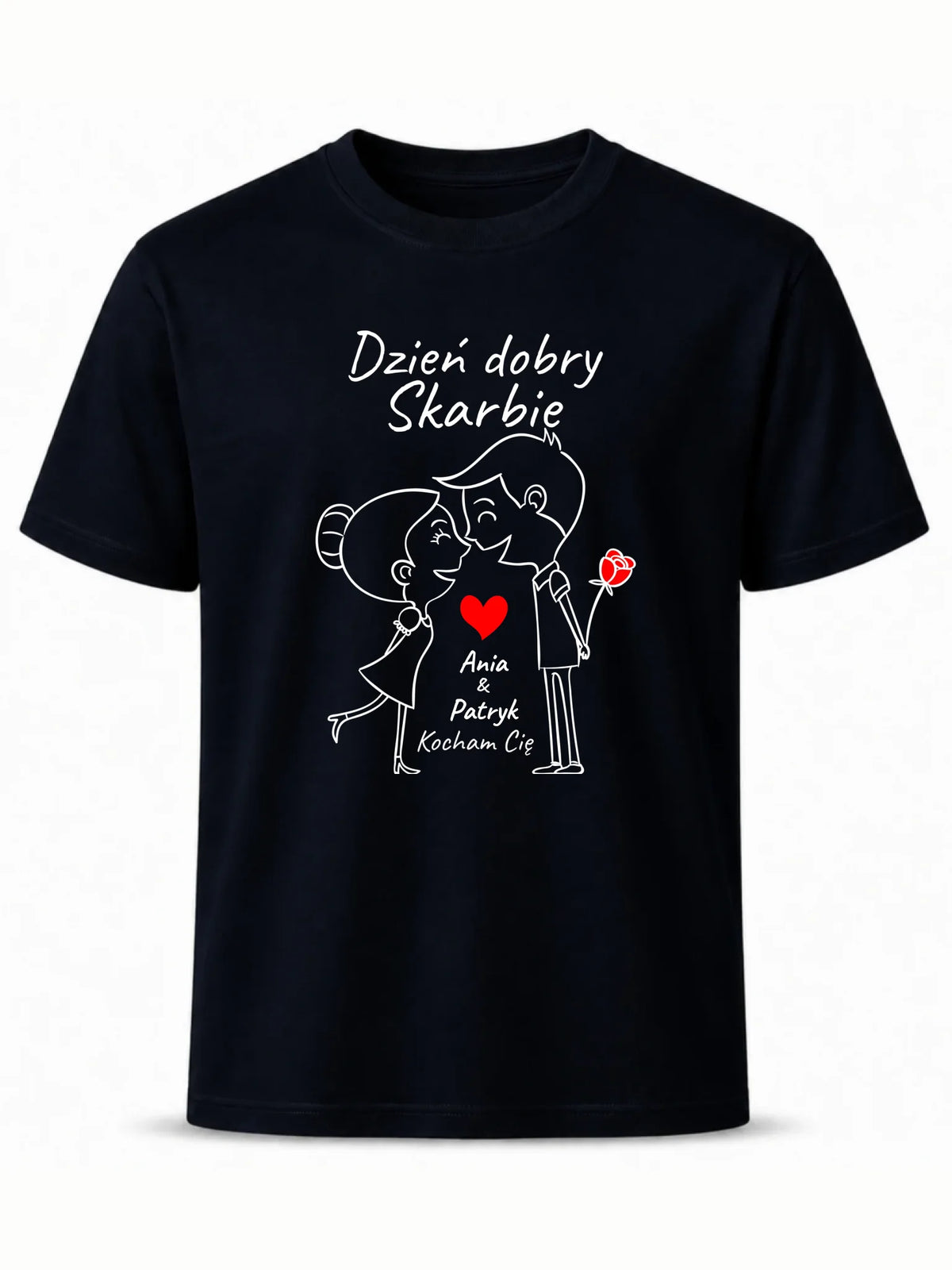 Koszulka męska dla par - Dzień dobry Skarbie - personalizowana W15