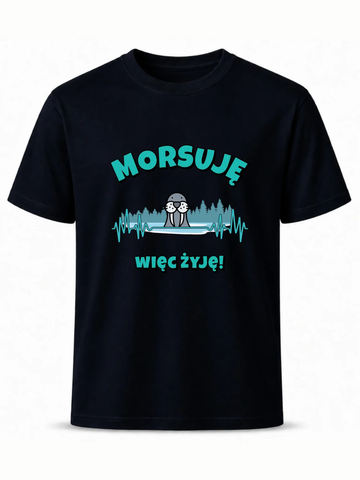 Koszulka męska - prezent dla morsa - Morsuję więc żyję - Mors HM02