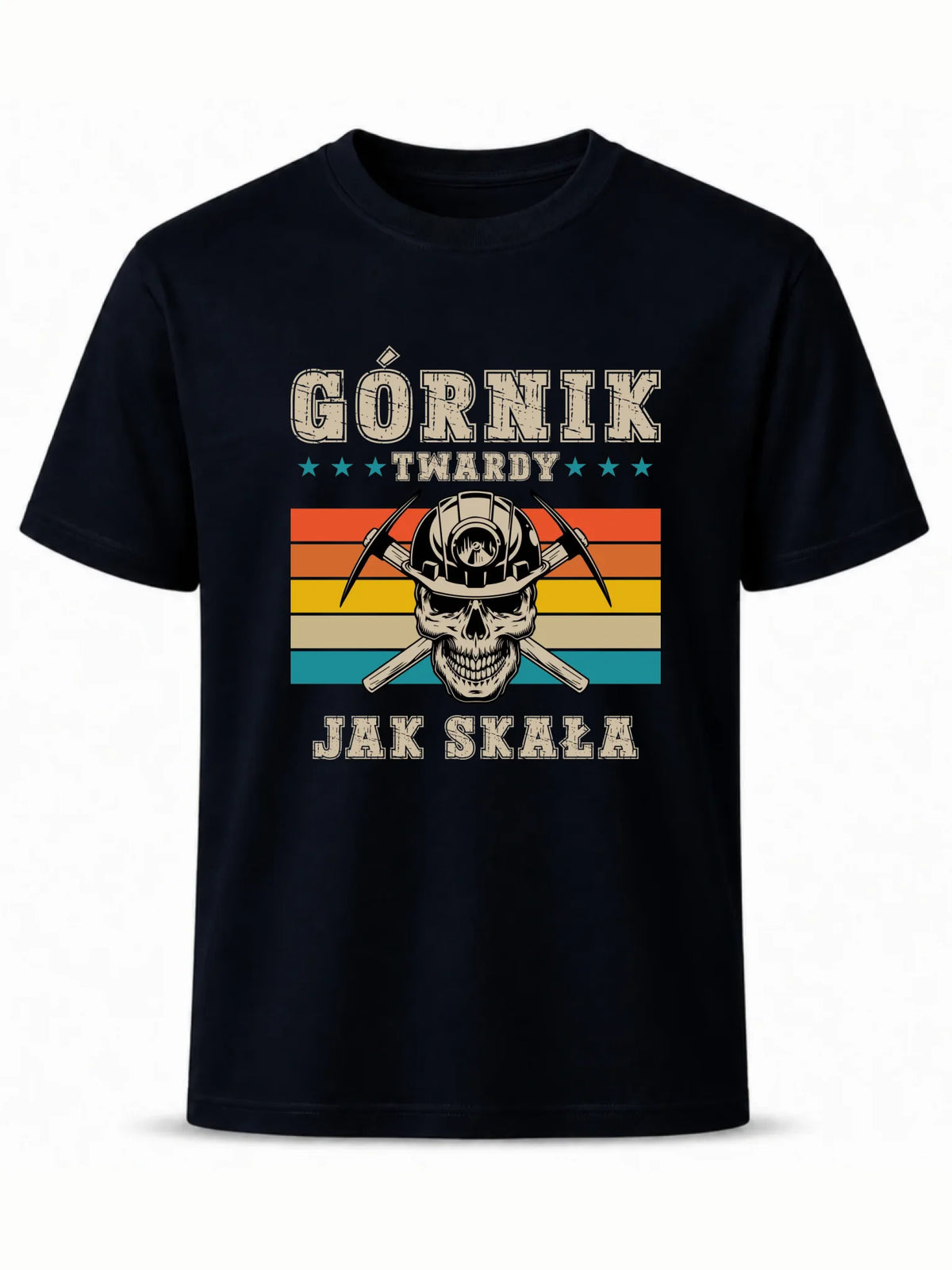 Koszulka męska - prezent dla górnika - Górnik twardy jak skała G21