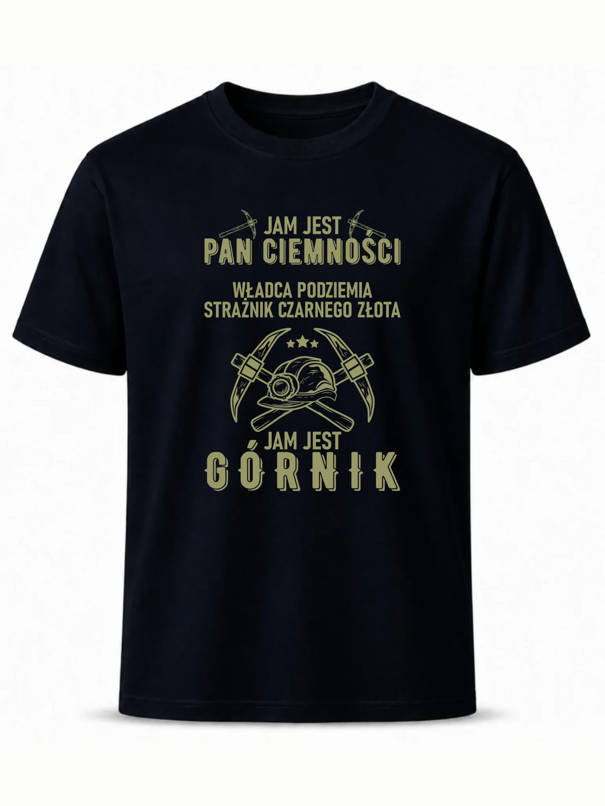 Koszulka męska - prezent dla górnika - Pan ciemności jam jest górnik G04