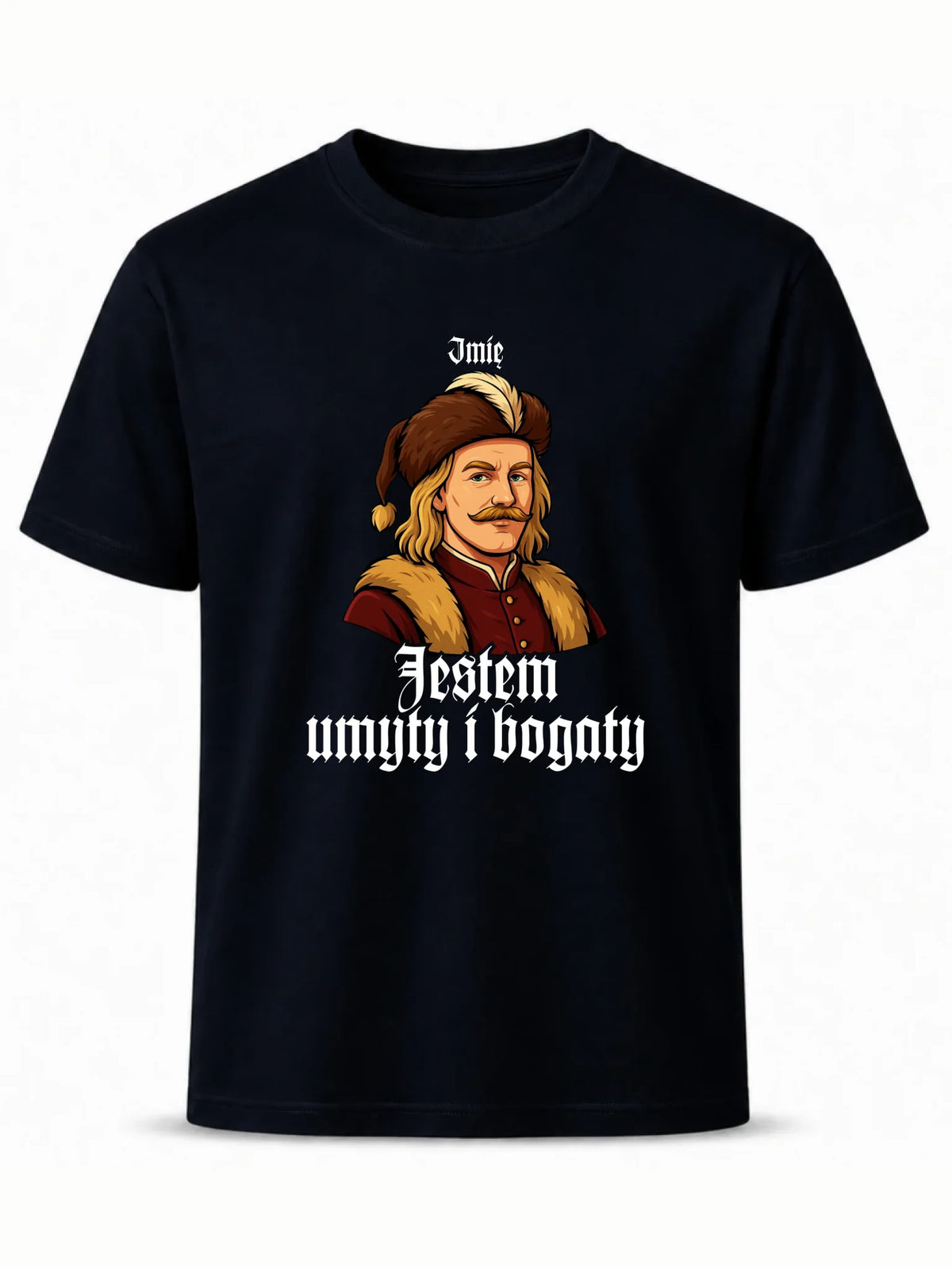 Koszulka męska - Jestem umyty i bogaty - dla fanów serialu 1670 - personalizowana H60