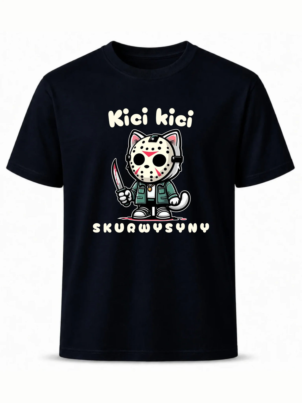 Koszulka męska na Halloween - Kici kici sk*rwysyny - bez cenzury HL28