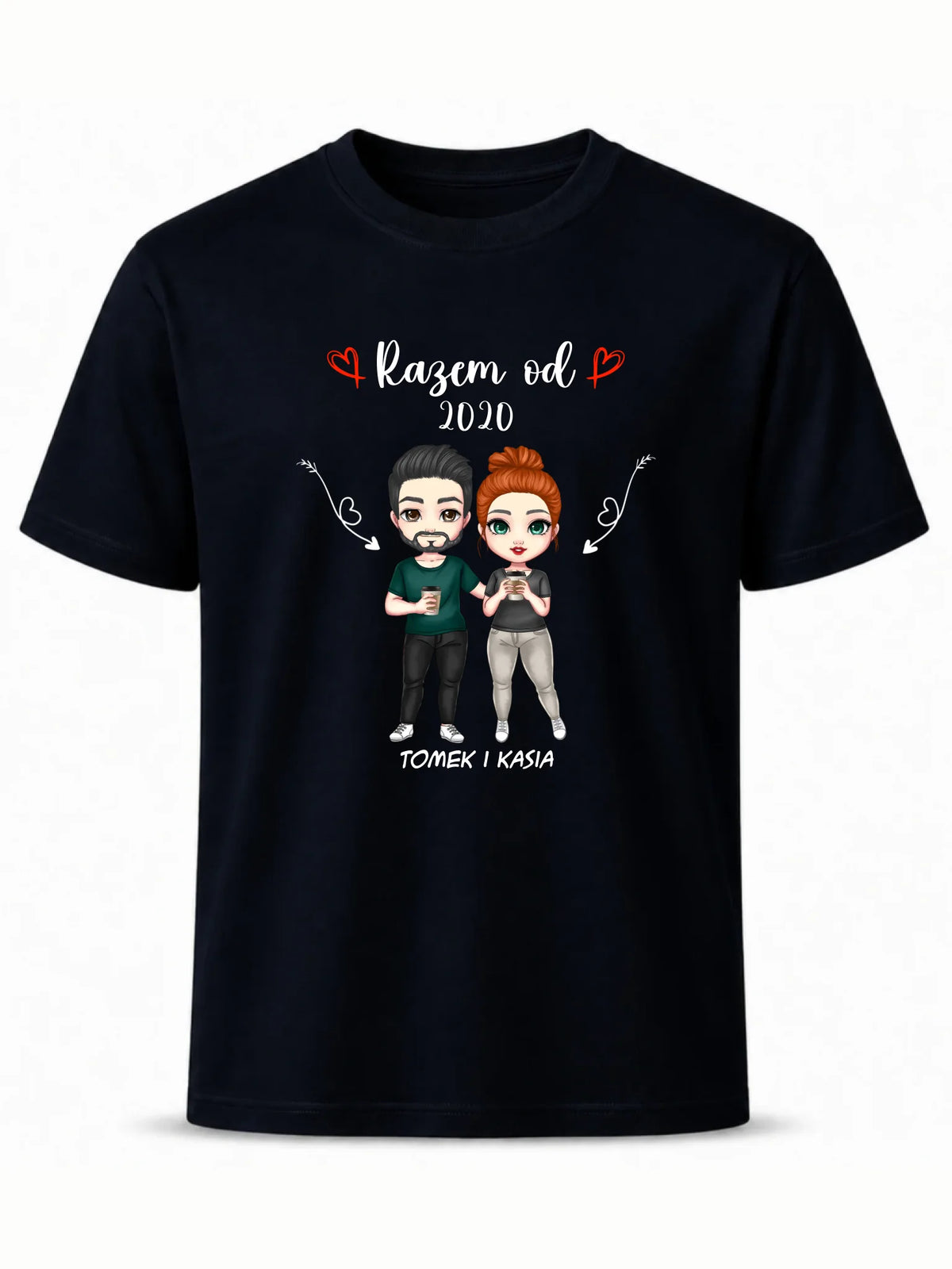 Koszulka męska - Para razem od - personalizowana W01