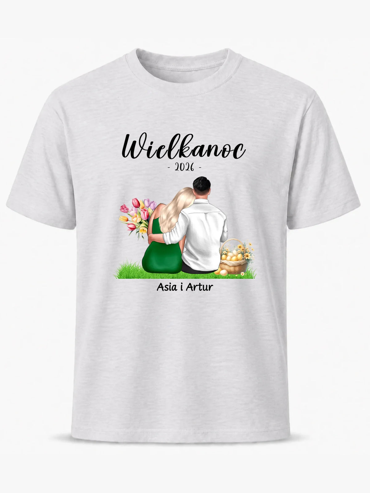 Koszulka męska na Wielkanoc dla par - personalizowana WN36