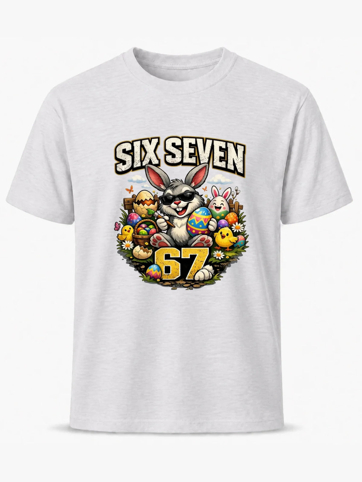 Koszulka męska wielkanocna - Zając Six Seven 67 WN10