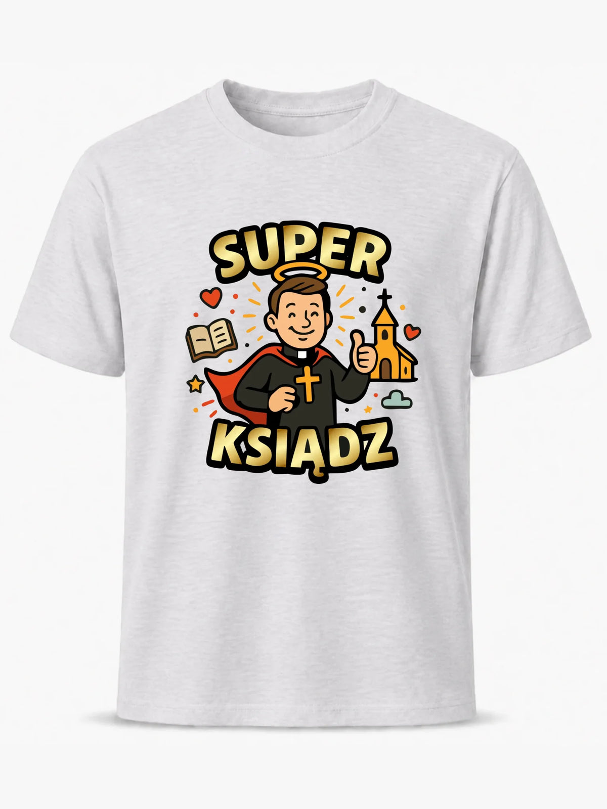 Koszulka męska dla księdza - Super Ksiądz N37