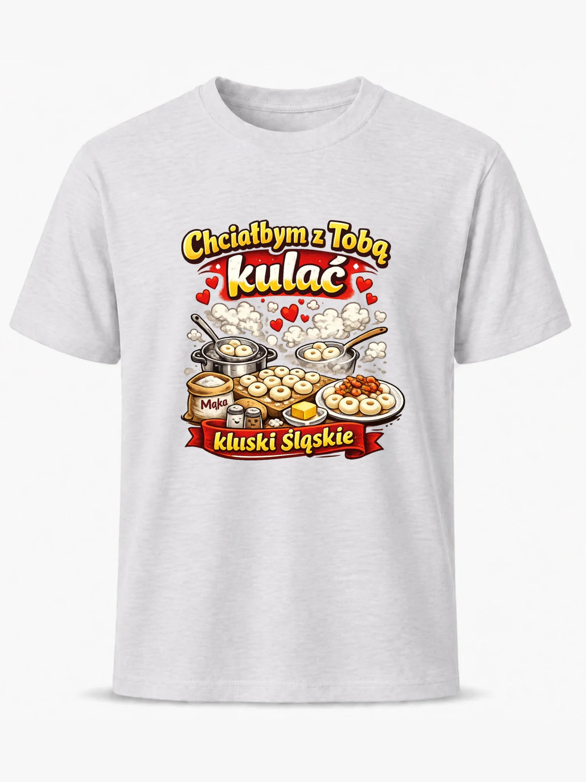 Koszulka męska - Chciałbym z Tobą kulać kluski śląskie W90