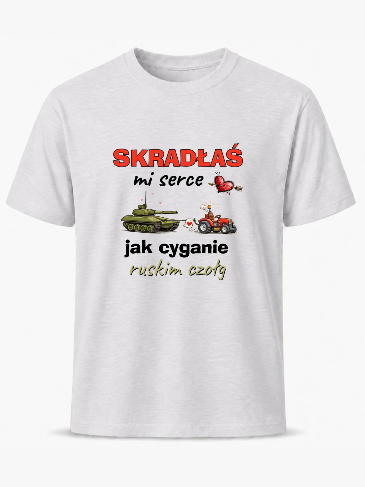 Koszulka męska - Skradłaś mi serce jak cyganie ruskim czołg W76